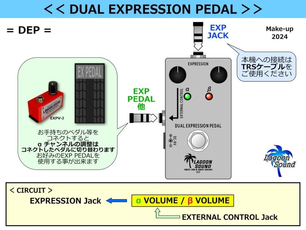 DEP】DUAL EXPRESSION PEDAL《2 preset/EXP》