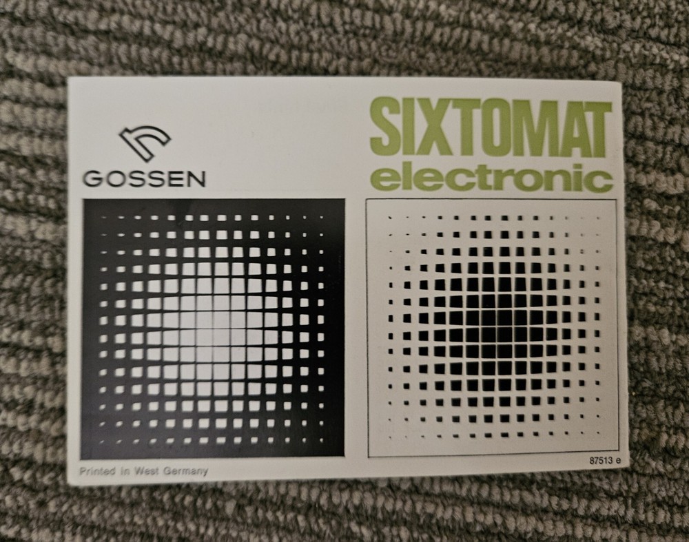 Gossen Sixtomat Electronic Instructions