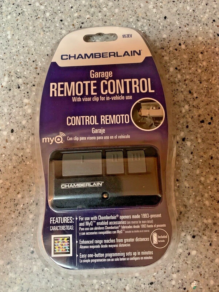 NEW Chamberlain 3 Button Remote Control w/visor clip Model 953EV  FREE SHIP ###