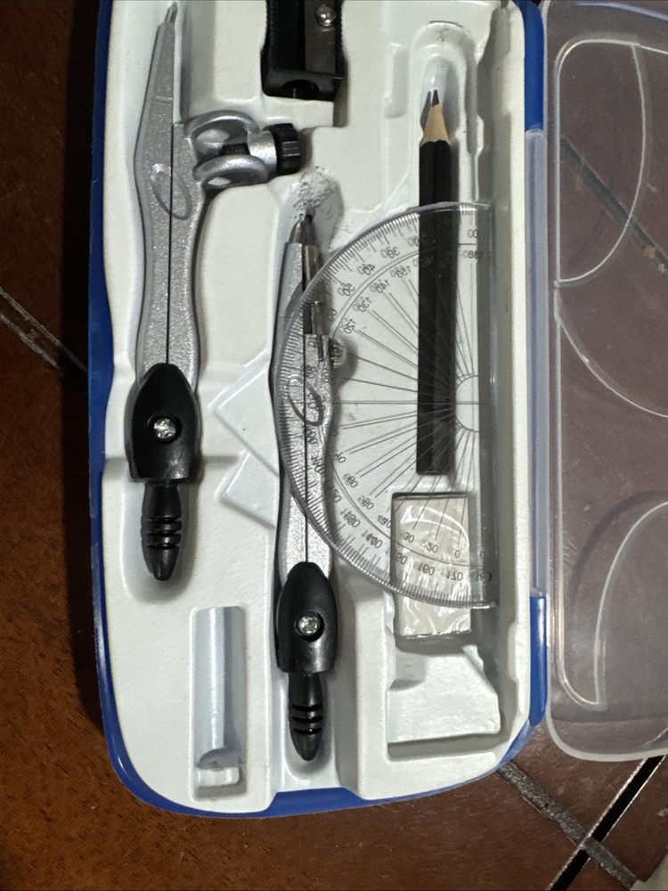 SAYEEC Geometry Set, 6 Pcs Math Protractor Compasses Kit