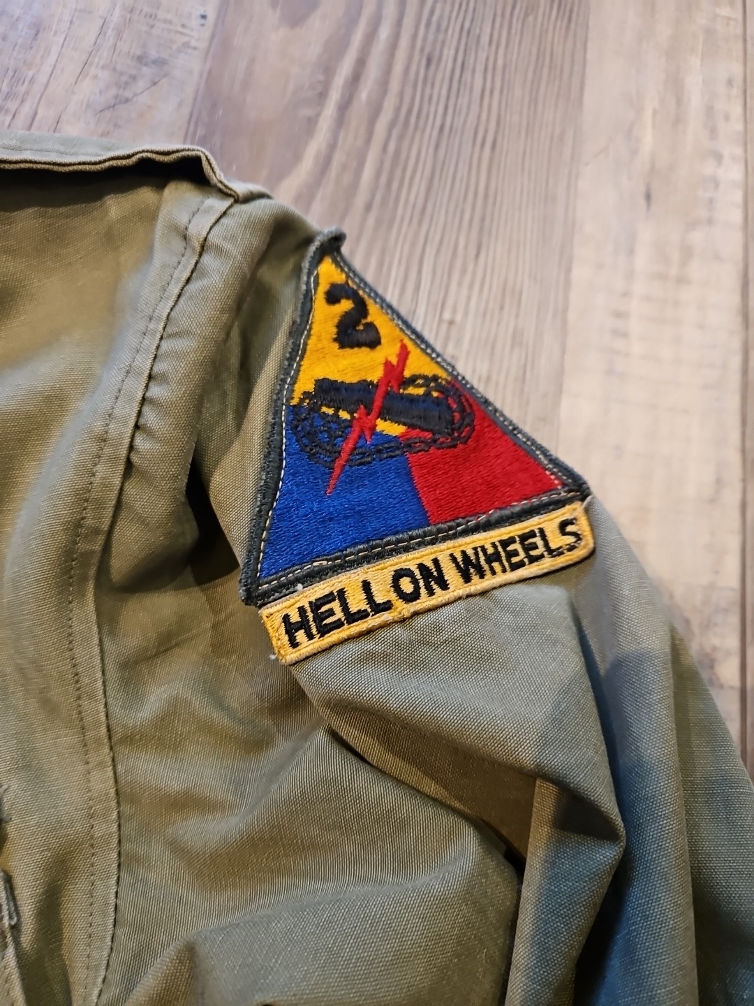 Vtg 40s Named M-43 Field Jacket WW2 US Army Military Hell on Wheels WWII 34s