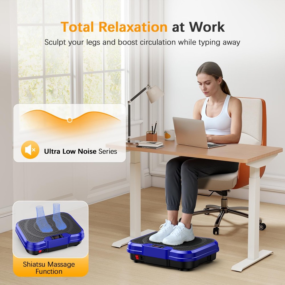 Vibration Plate Exercise Machine,Vibrating Platform for Lymphatic Drainage wi...