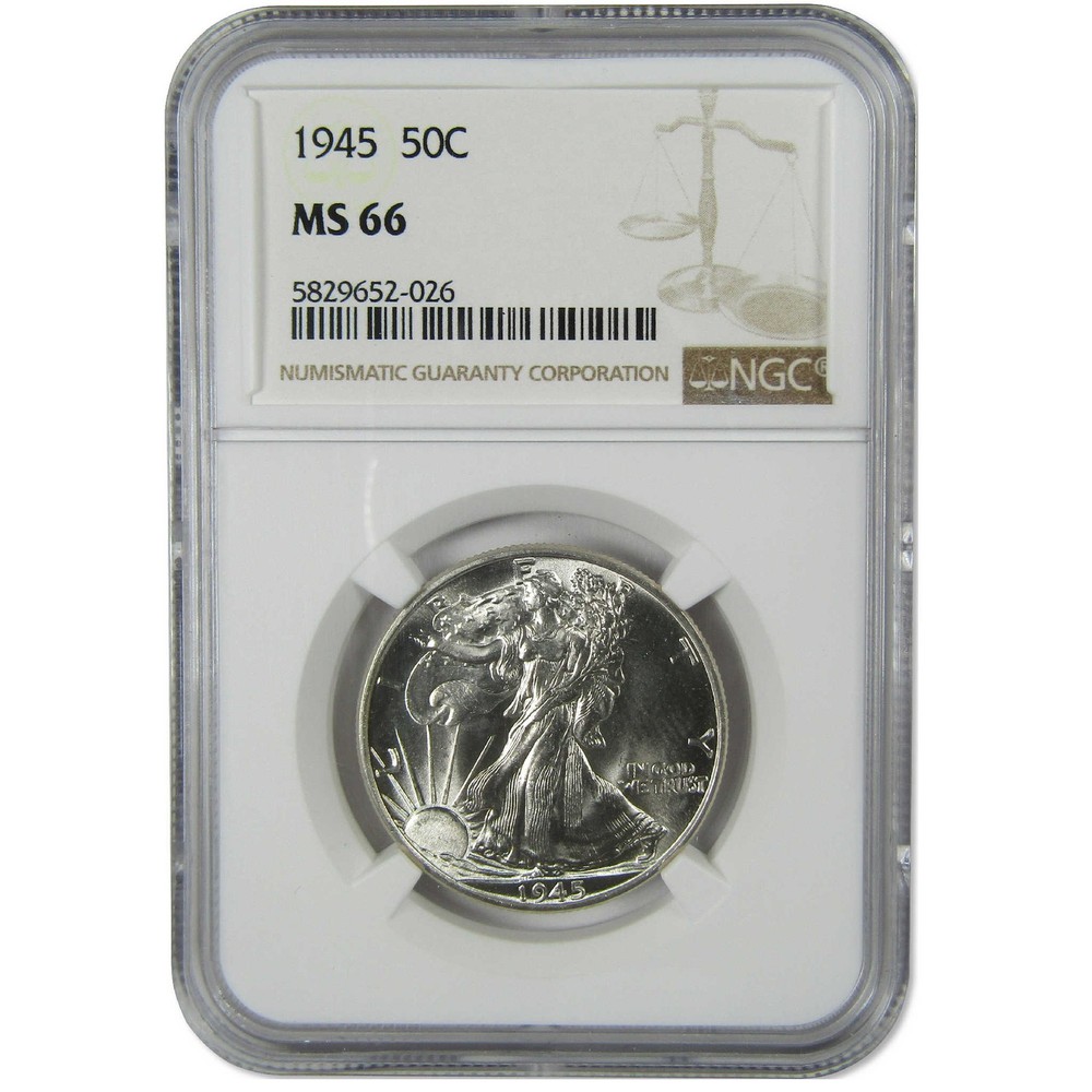 1945 Liberty Walking Silver Half Dollar MS 66 NGC Uncirculated