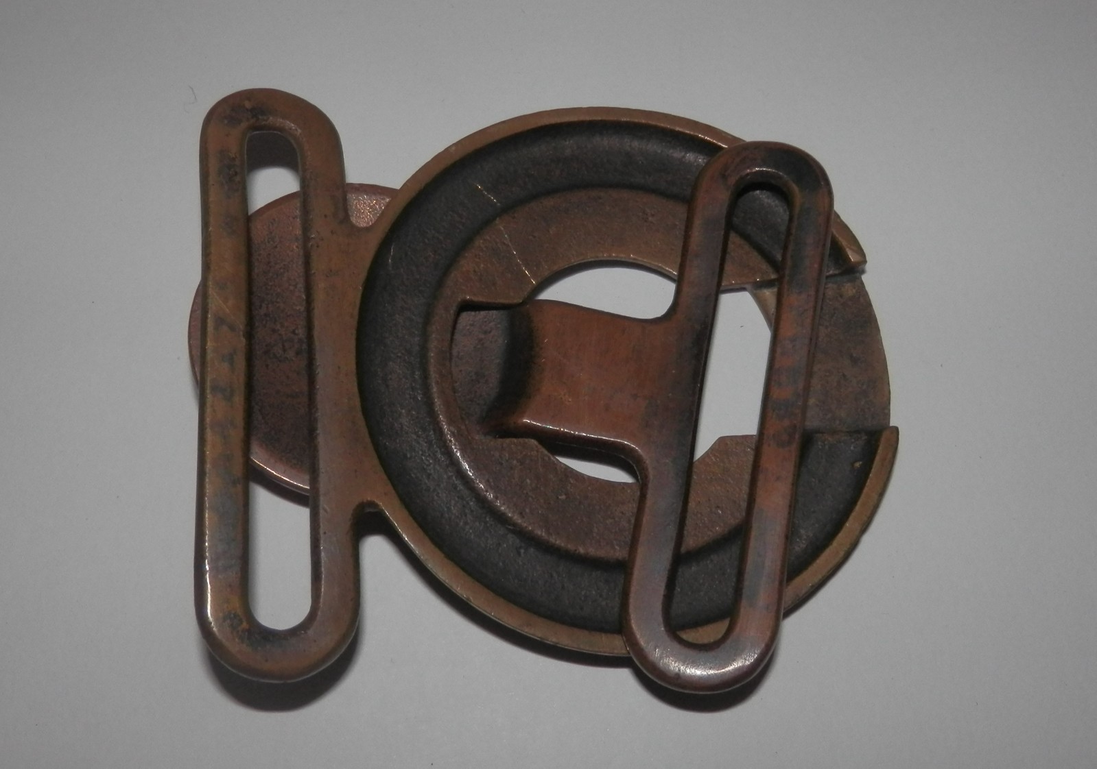 WWI US Brass 2 Piece Army Garrison Buckle for Mills Belt