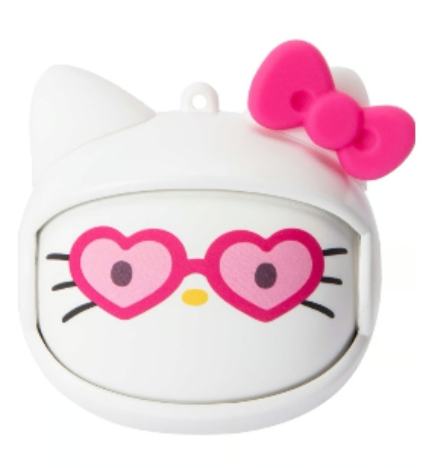 Sanrio Hello Kitty Wireless Bluetooth Earbuds, Rotating Case, Pink/White