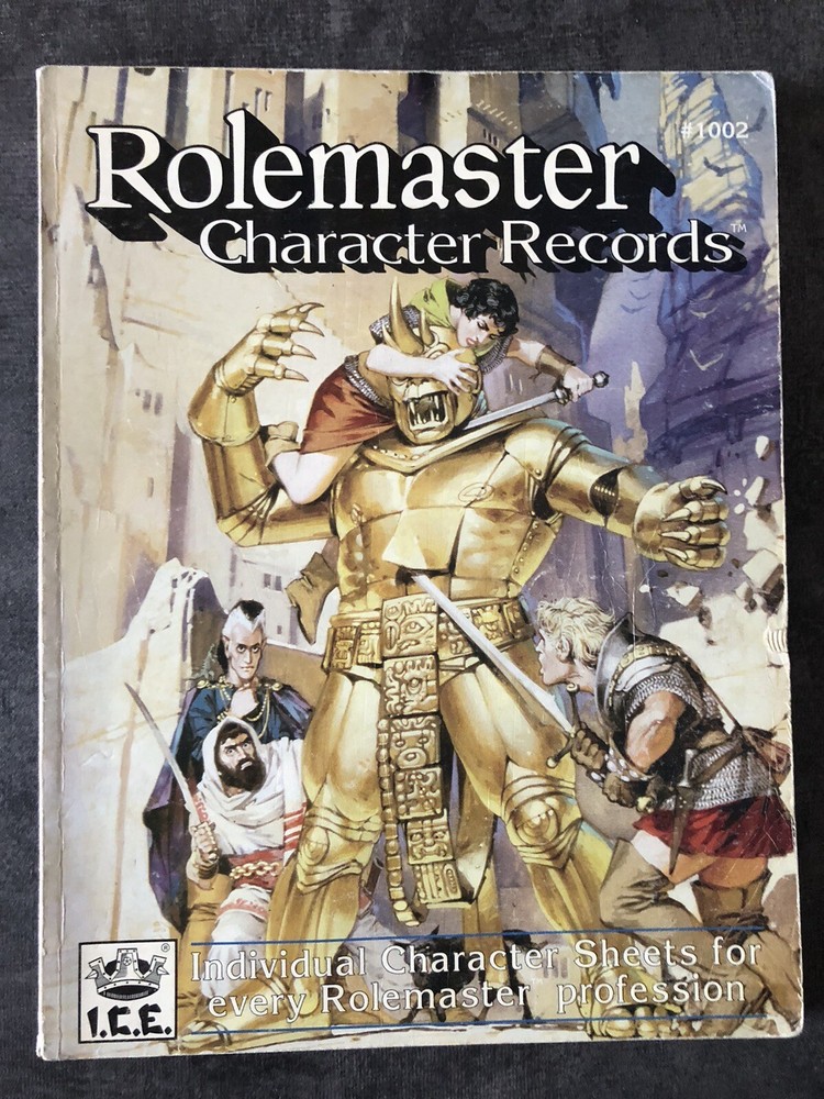 RoleMaster Character Records I.C.E. #1002