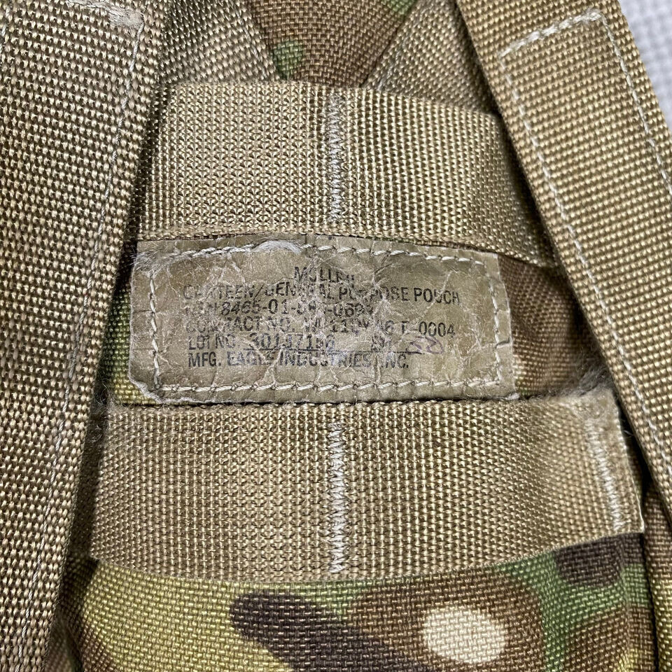 USGI Lot Of 2 OCP Multicam Molle Canteen Pouches (DEFECT / FOR REPAIR)
