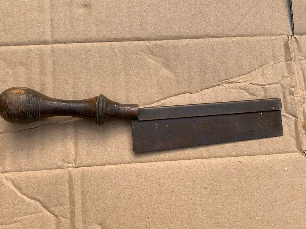 vintage brass backed saw