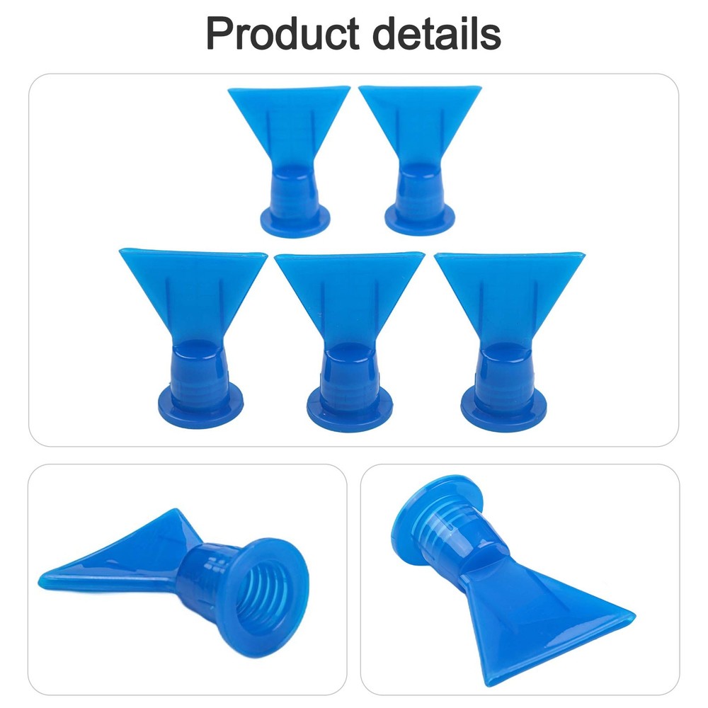 `5pcs Accessories Wave Shape Silicon Cone Caulking Spare Part Flat Nozzle~~~