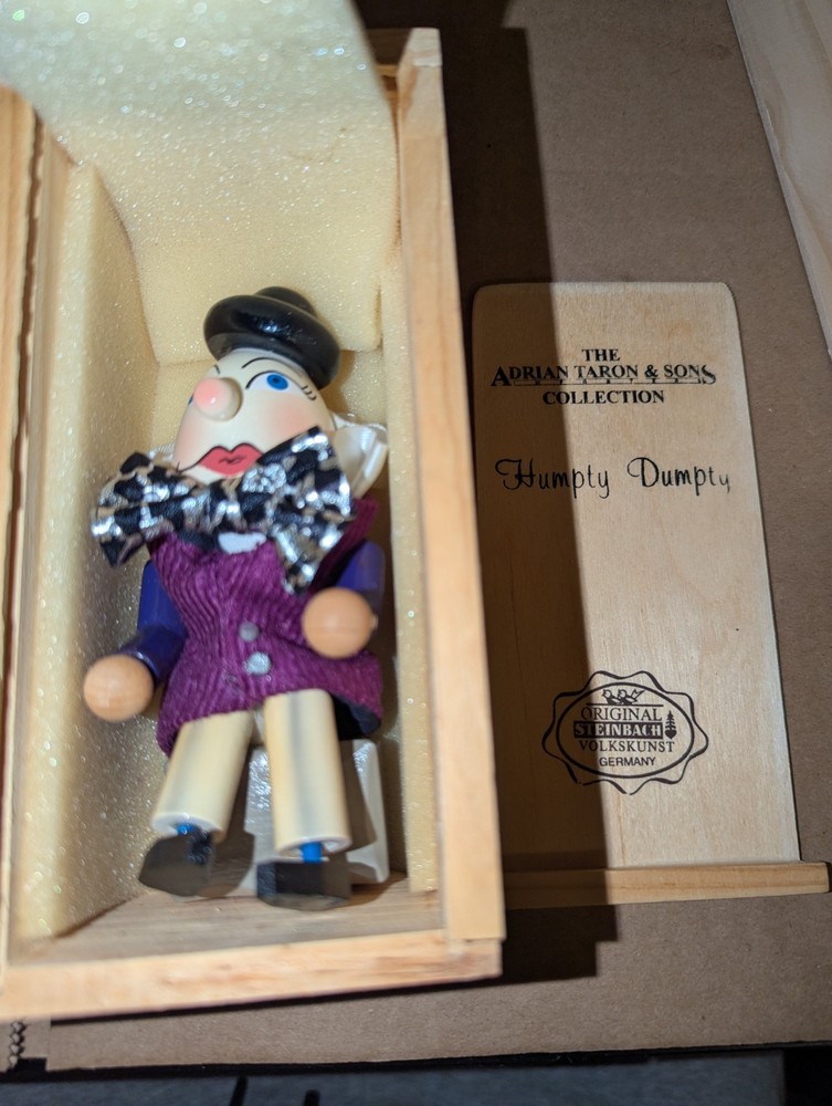 Rare Limited CREATOR 1999 Signed Steinbach - Humpty Dumpty - Mini  Nutcracker