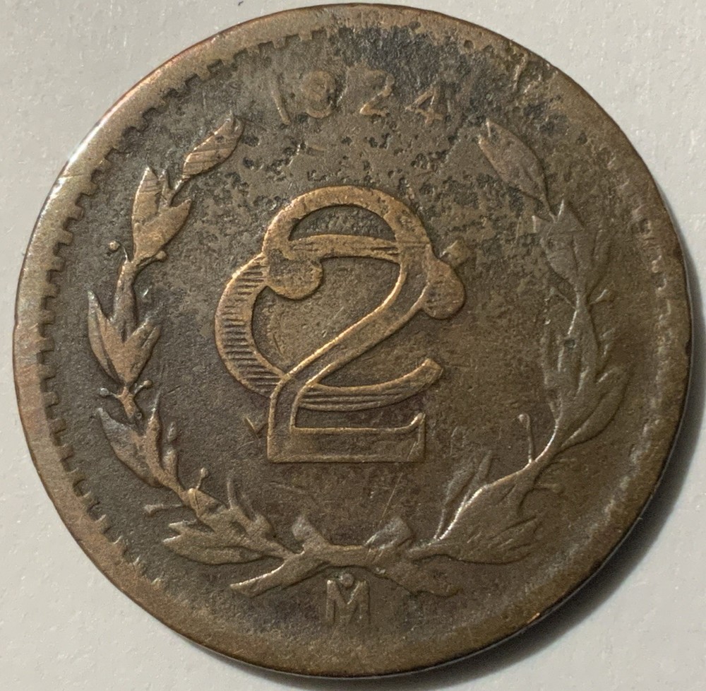 1924 Mexico 2 Centavos  KM-419