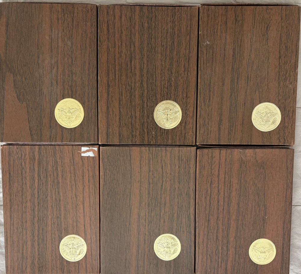 (6) 1971-S Eisenhower Proof Silver Dollar in Brown box