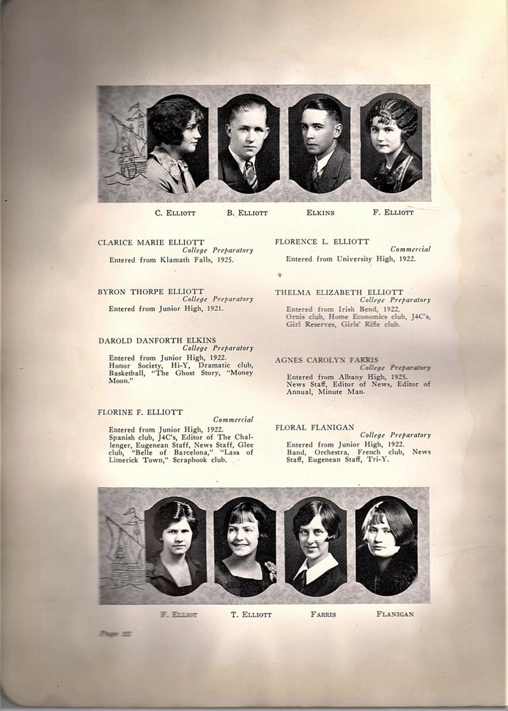 1926 "Eugenean" - South Eugene High School Yearbook - Eugene, Oregon +