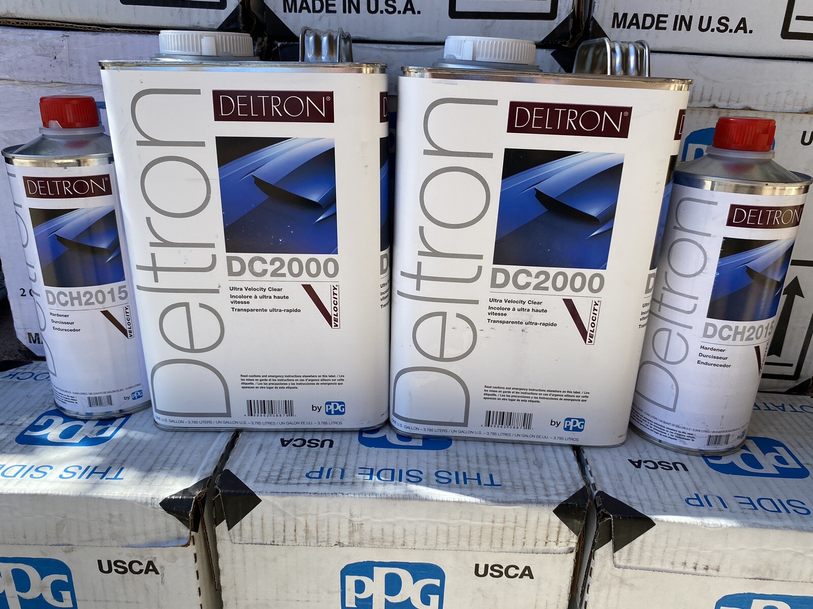 PPG 2 Gal Deltron DC2000 Ultra Velocity Clearcoat 2 Qt DCH2015 2 Kits FREE SHIP