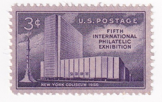 STAMP US SCOTT 1076 "NY Coliseum & Columbus Monument"  3 CENT 1956 MH