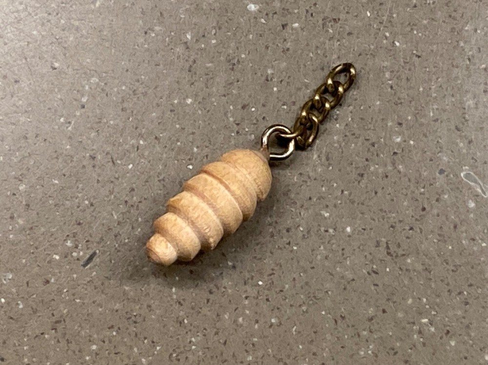 Vintage Cuckoo Clock Adornment - Tiny Wood Pine Cone - Replacement Part