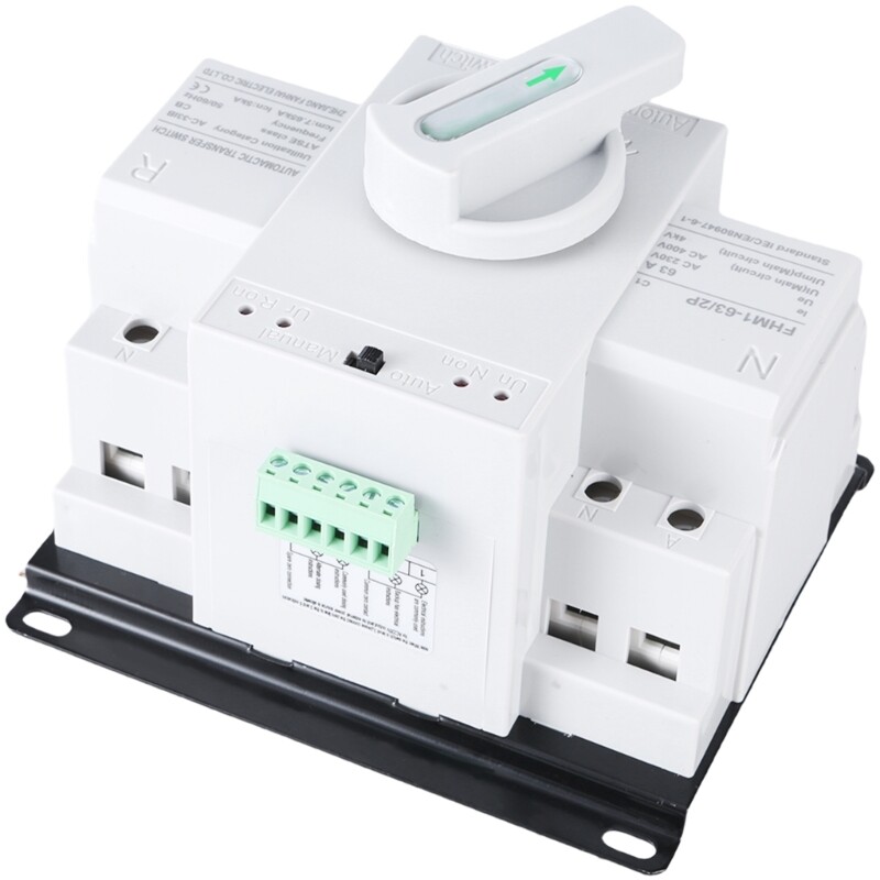 63A Double Power Transfer Switches 2P 220V Automatic Changeover Miniature MCB