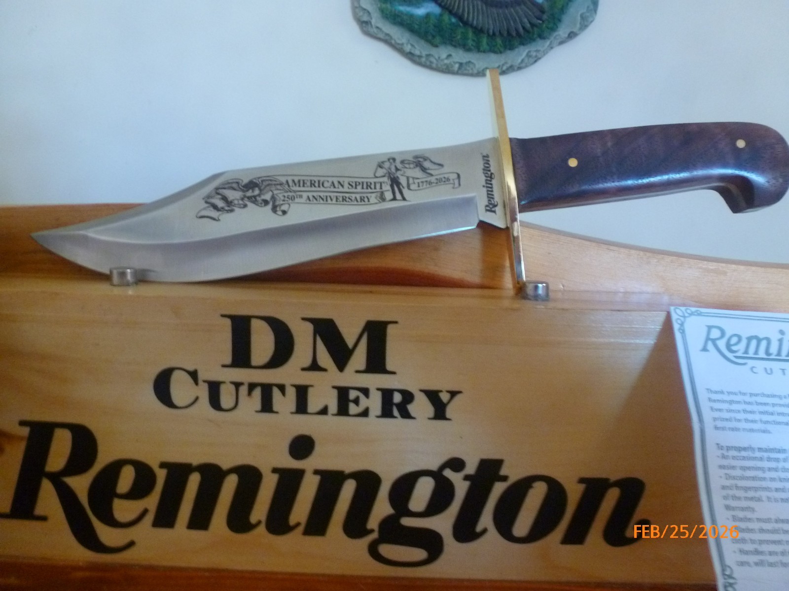 Remington 250th Anniversary American Spirit 1776-2026 Bowie Knife USA - NIB