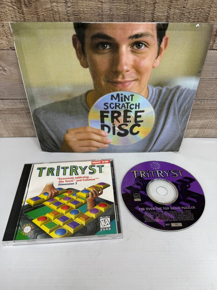 TriTryst PC 1995 Windows Virgin Interactive CD ROM Like Tetris and columns