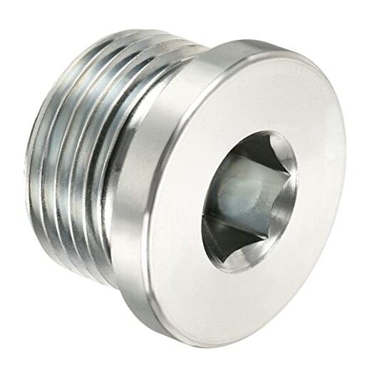 Internal Hex Head Pipe Fitting Plug, Male Thread 45# Steel Socket Plug M27*2 1