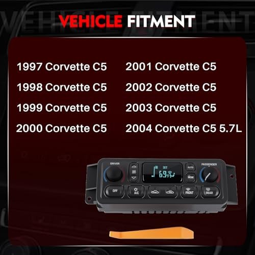16256018 A/C Heater Climate Control Module, Compatible with Chevy Corvette C5