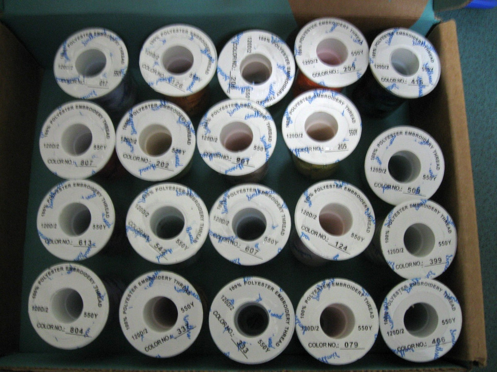 New Simthread 100% Polyester/Machine Embroidery Thread lot of 20 Spools
