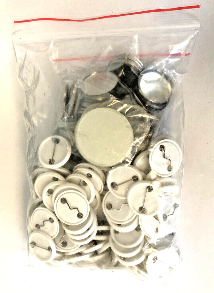 Button Maker Press Badge Machine 3" 75mm Circle Cutter 100 Blank Button Supplies