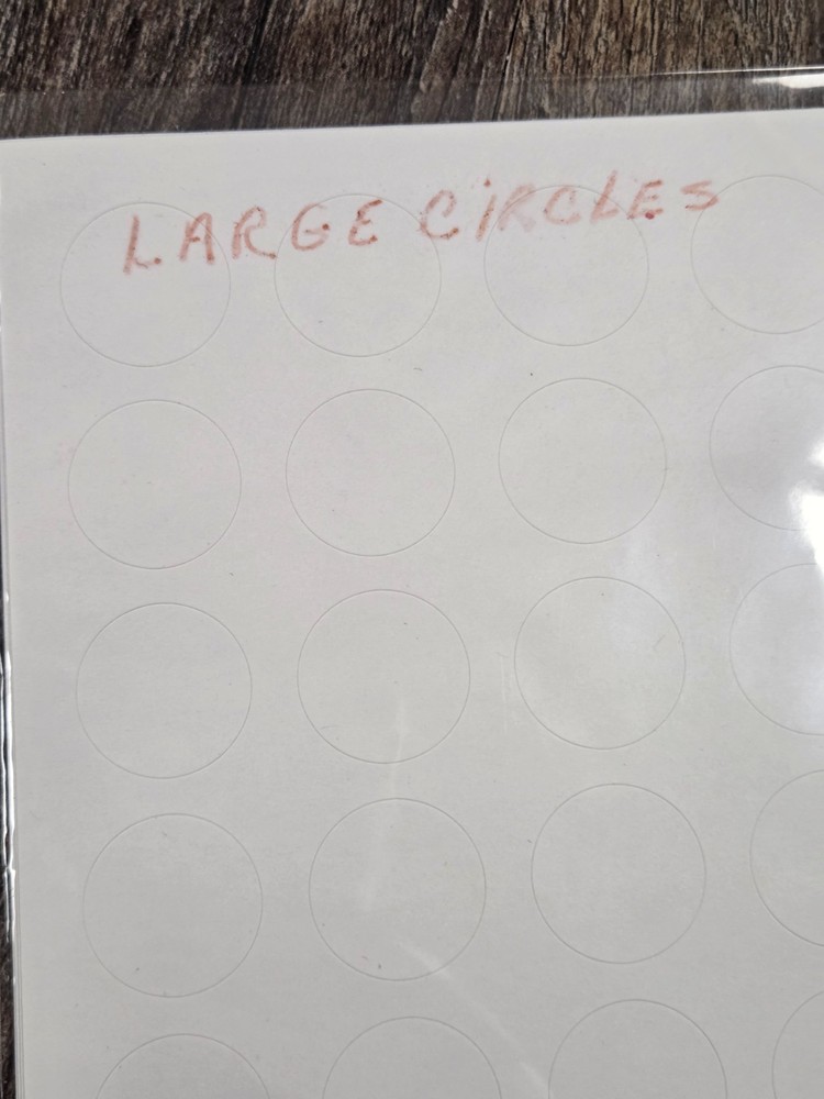 Tim Holtz Distress Small Large Circles Round Rectangles Swatch Labels WHITE