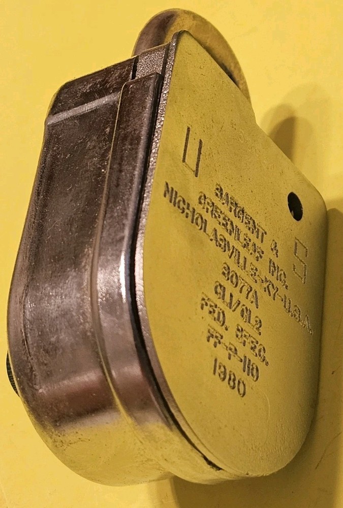 HIGH SECURITY PADLOCK COMBINATION SARGENT & GREENLEAF 8077 LOCK RARE