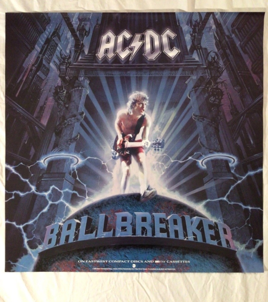 AC/DC 1995 Promo Poster Ballbreaker