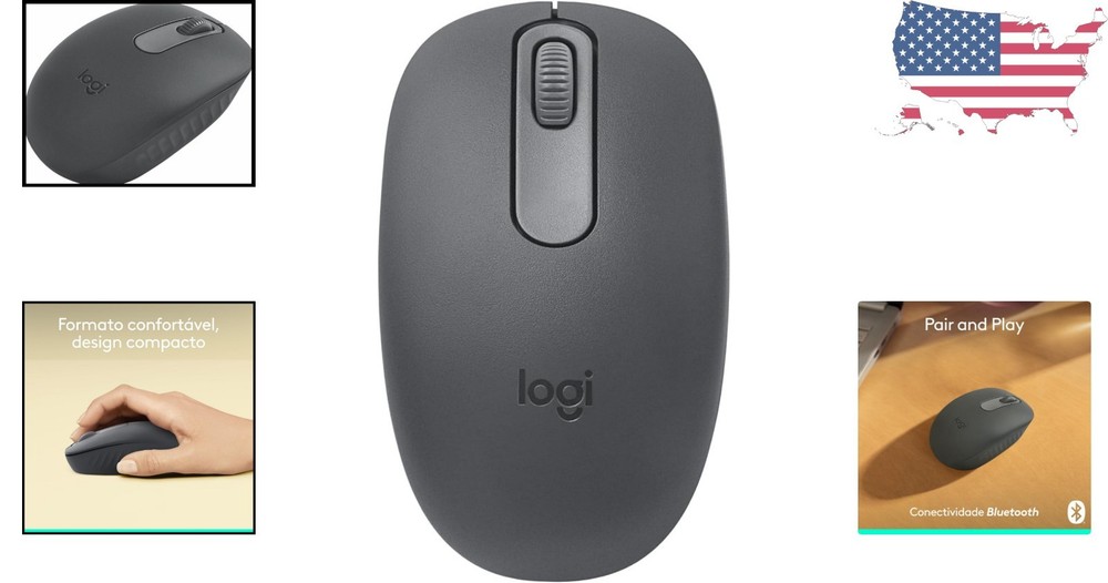 M196 Bluetooth Wireless Mouse - 12- Battery Life, Graphite Design