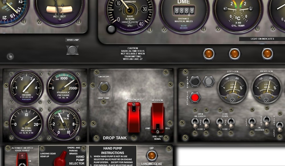 HU16 ALBATROSS COCKPIT instrument panel CDkit