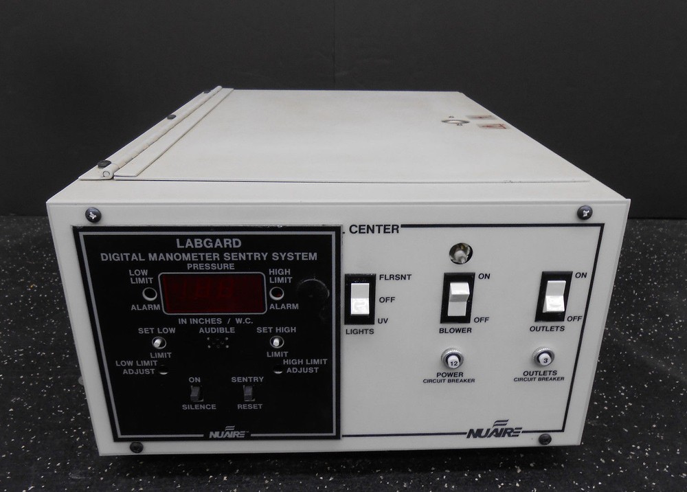NUAIRE LABGARD 407-500 DIGITAL MANOMETER SENTRY SYSTEM