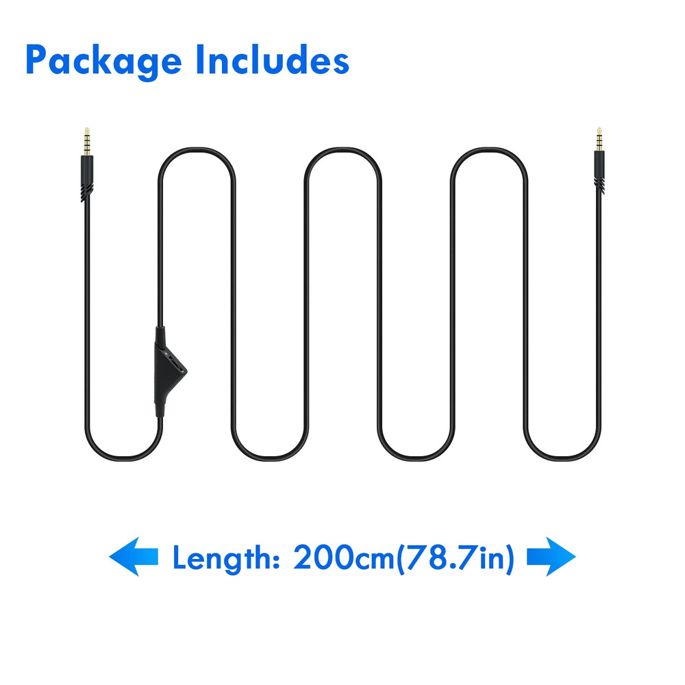 2M Audio Extension Cable with Volume Control for Logitech Astro A10/A30/A40 Gami