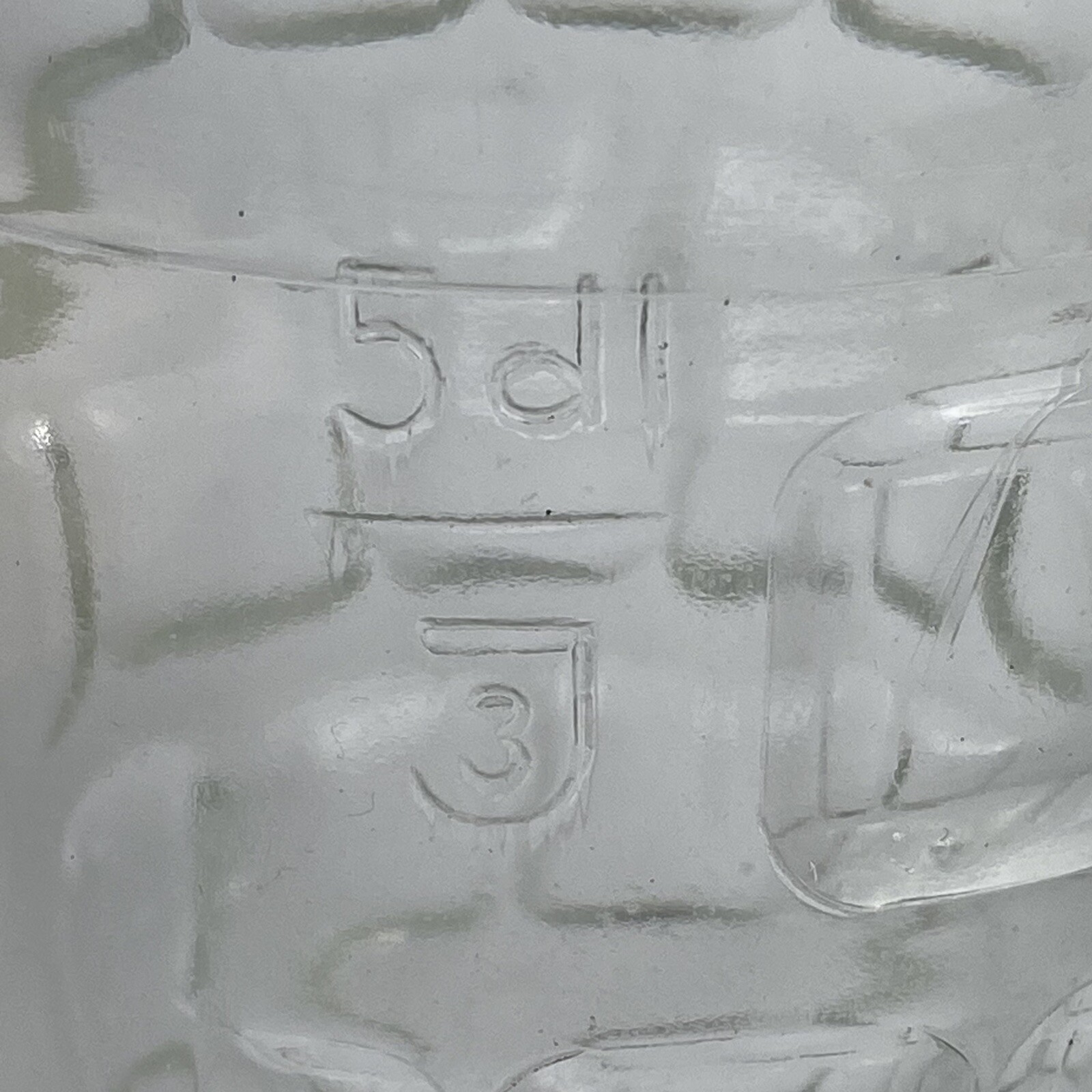 VTG Dimple Thumbprint Glass Mug Heavy Clear Pint Beer .5 L Stein Man Cave Bar