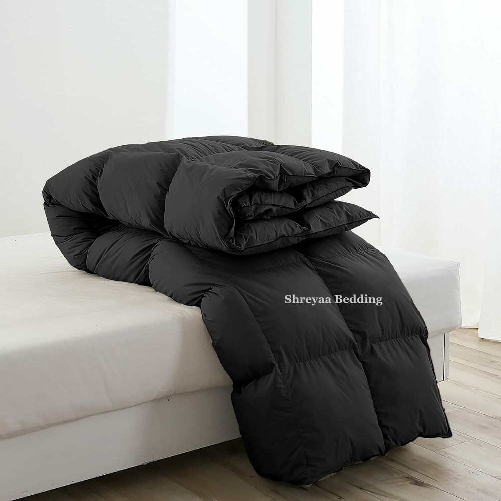 Comfy Gray Solid Down Alternative Comforter Cal King Size Egyptian Cotton