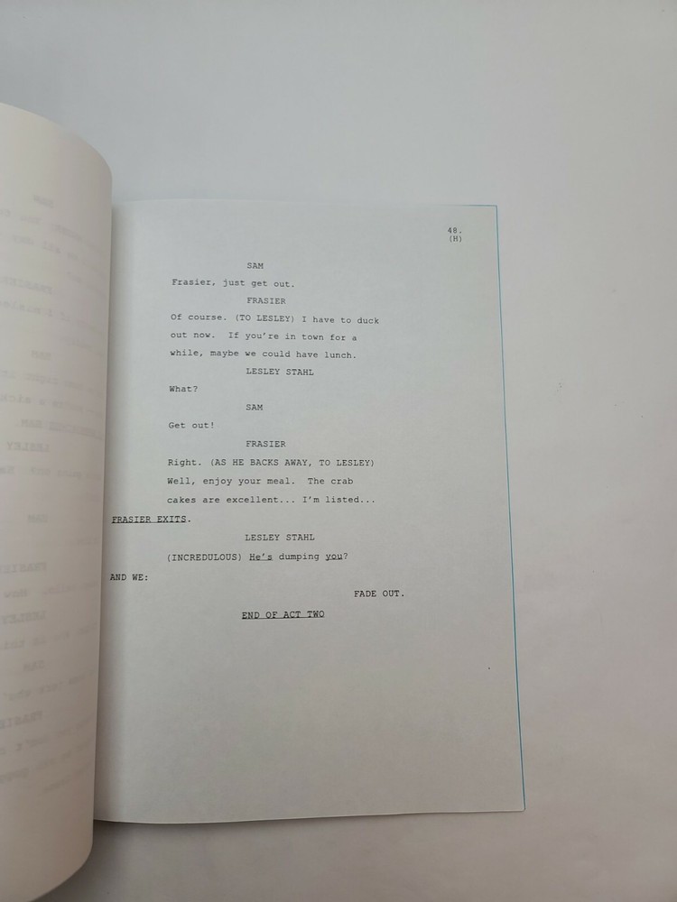 FRASIER / Rob Hanning 1997 TV Script, Amy Landers "Desperately Seeking Closure"