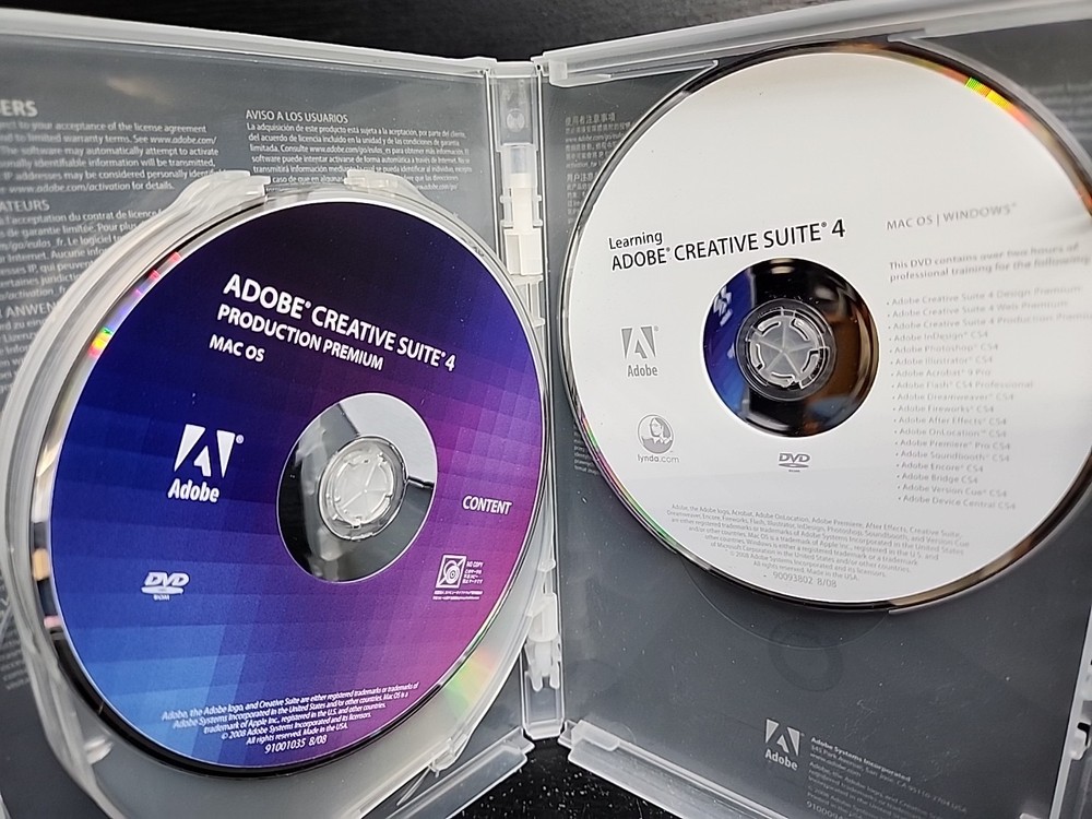 Adobe Creative Suite 4 Production Premium ~ Mac OS ~ Full Version with Serials