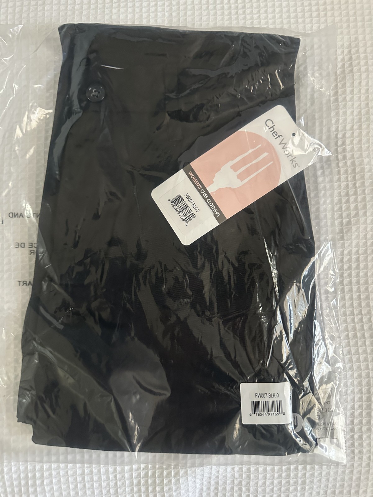 NEW! Genuine! Chef Works Professional Women Black Chef Pants PW007-BLK-0