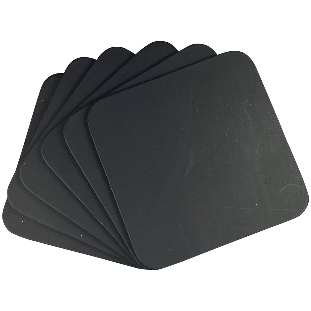 Square Coasters - Black Leather Coasters - Made in Canada