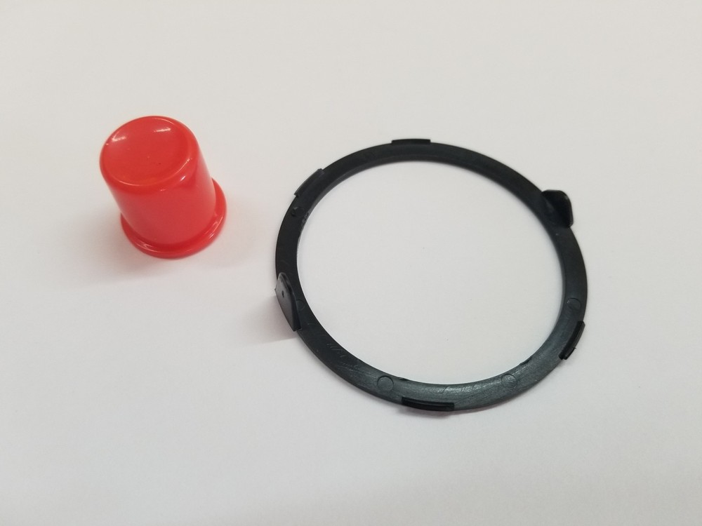 NEW retaining ring & red button W/spring replacement for Atari 2600 Joystick