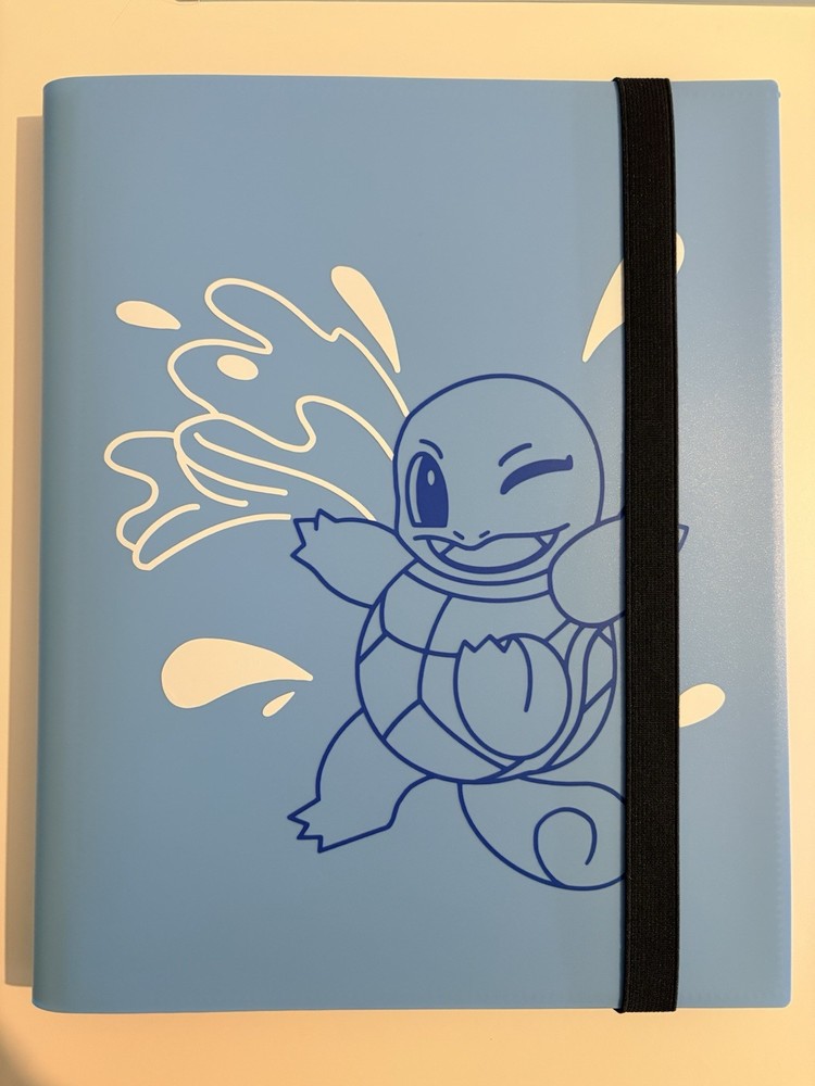 9 Pocket - Strap Binder - 360 Side Loading - Light Blue Squirtle