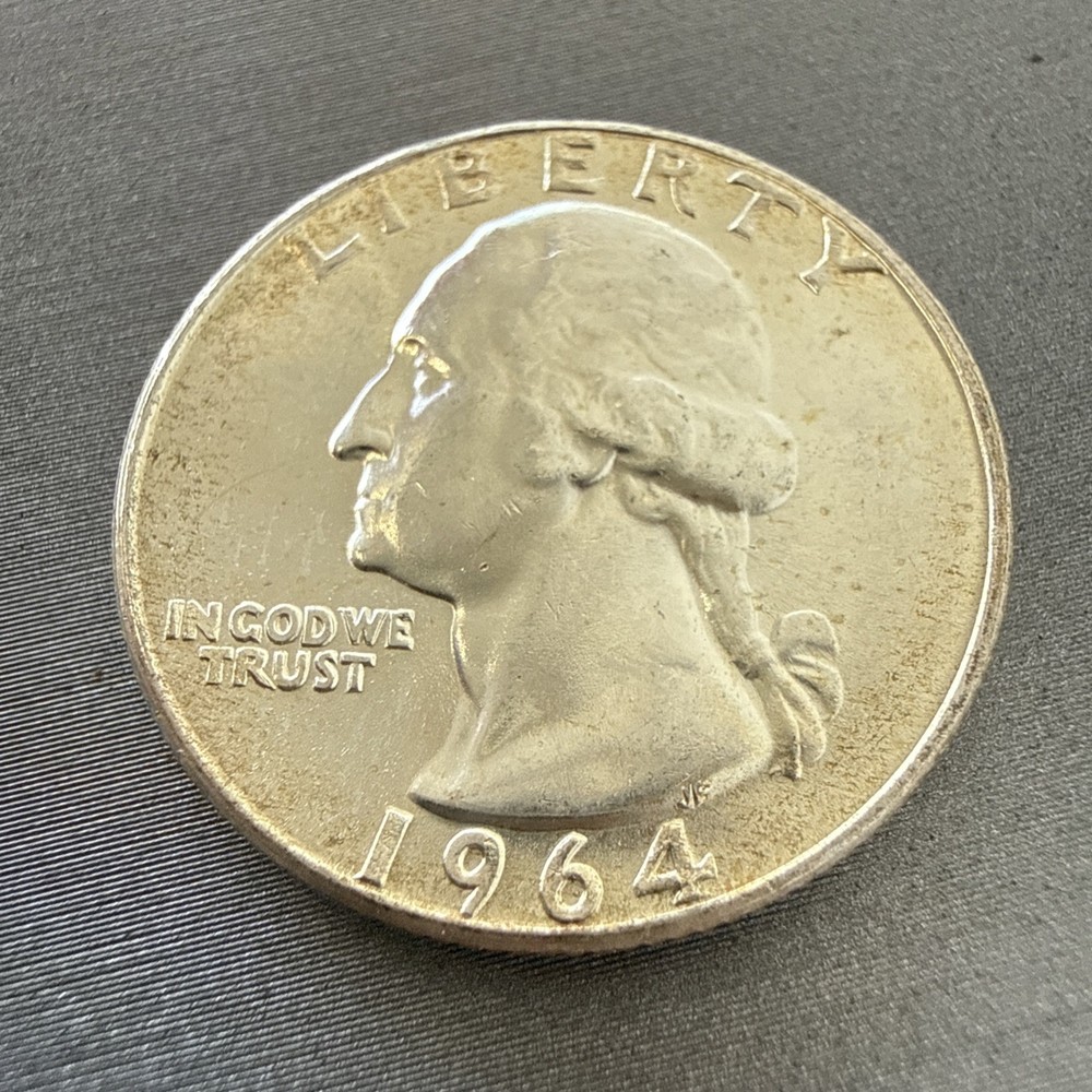 1964 P 4 Silver Washington Quarters