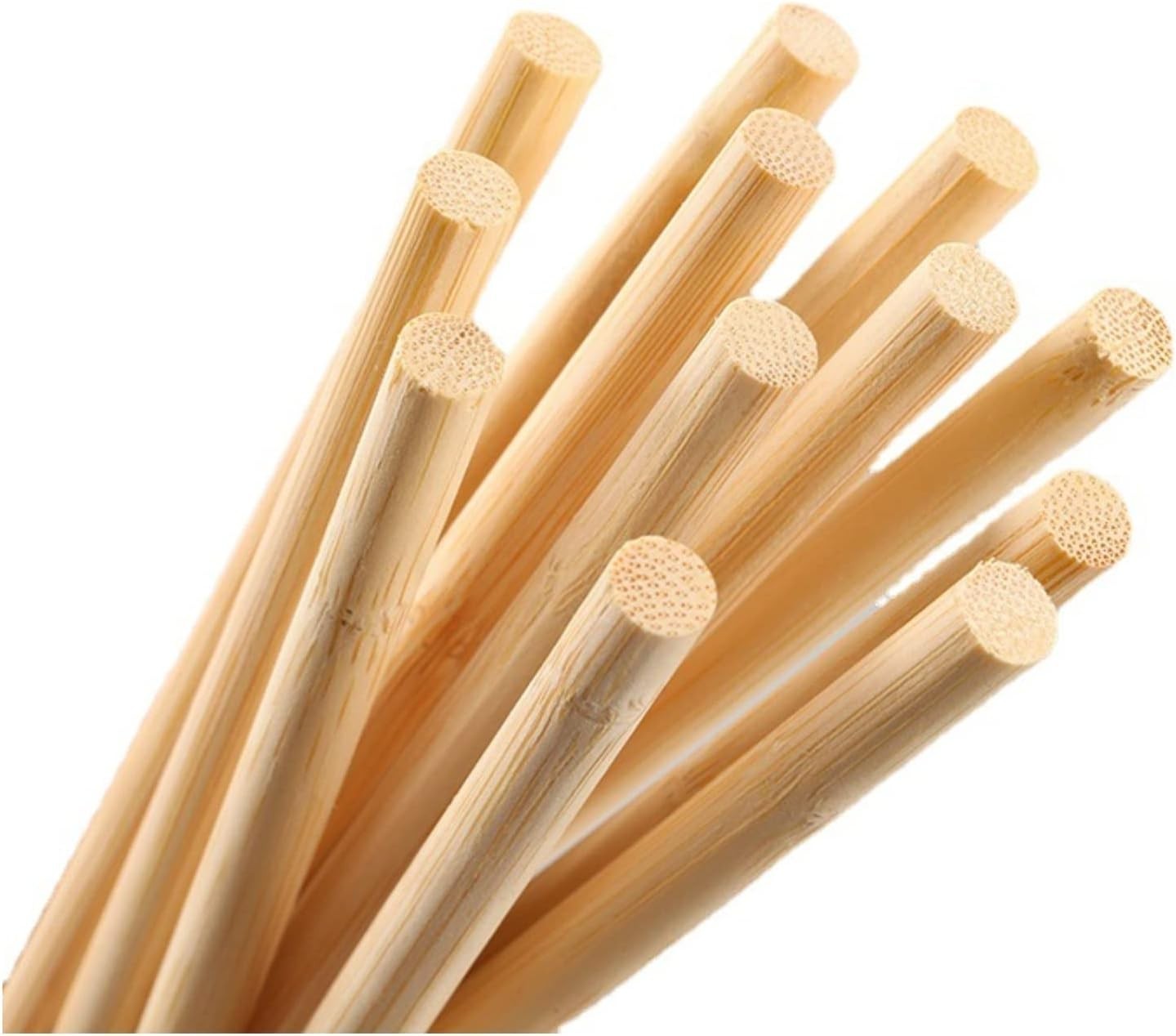 High-Quality Bamboo Dowel Rods - 25PCS Assortment for Crafting & STEM Activities