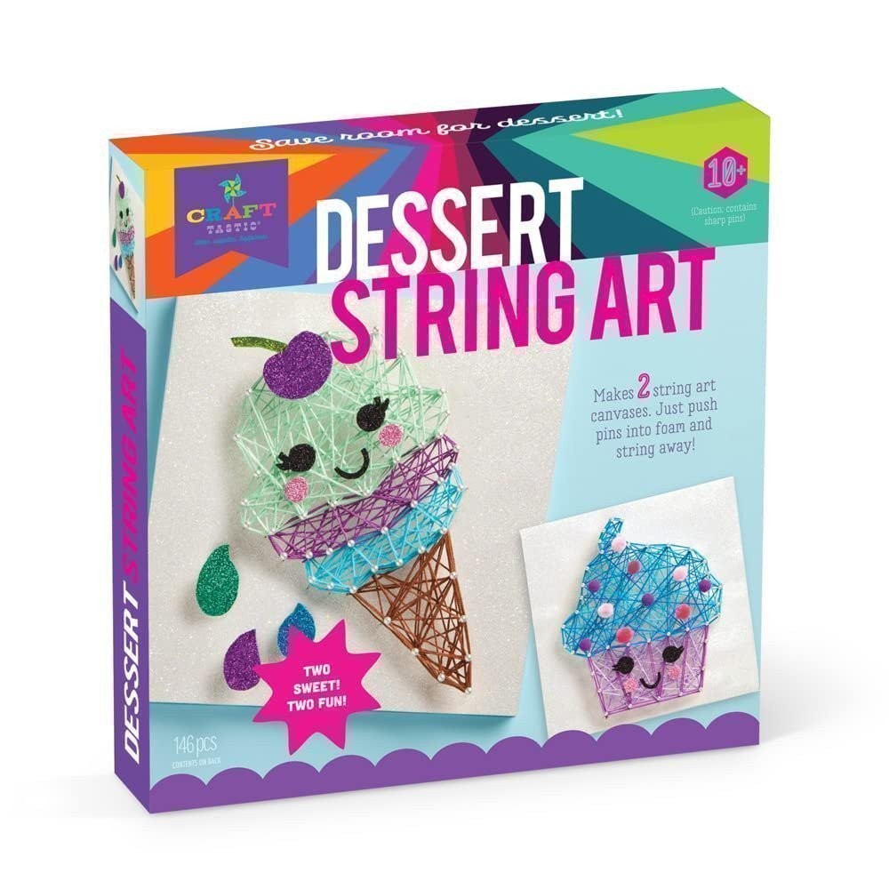 Craft-tastic – String Art Kit – Craft Kit Makes 2 Large String Art Canvases –...