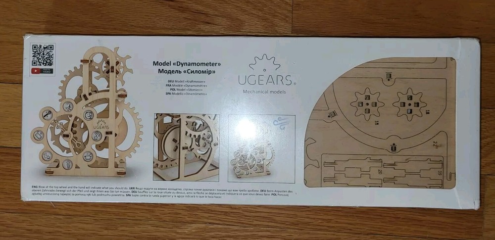 Ugears Dynamometer Puzzle Wooden Kit Model Mechanical Collectible Assembling
