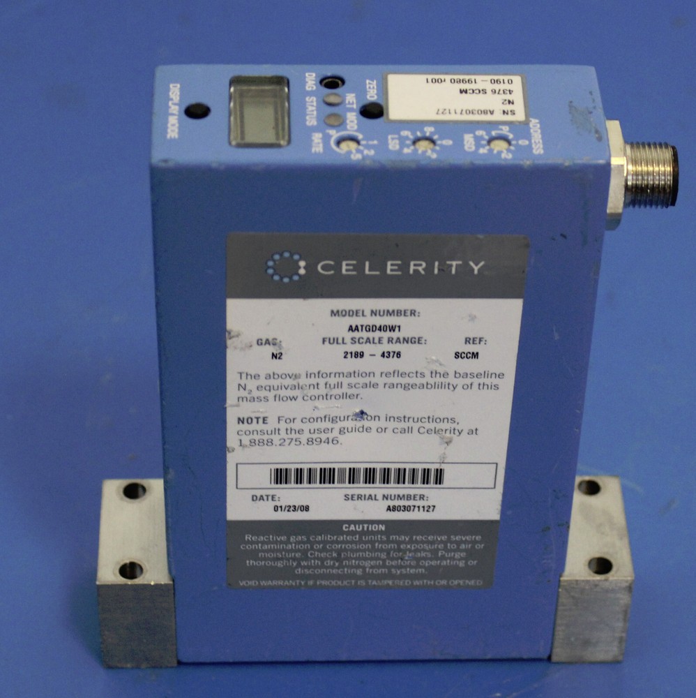 CELERITY IN3XP Mass Flow Controller AMAT 0190-19980 Gas N2 Range 4376 SCCM