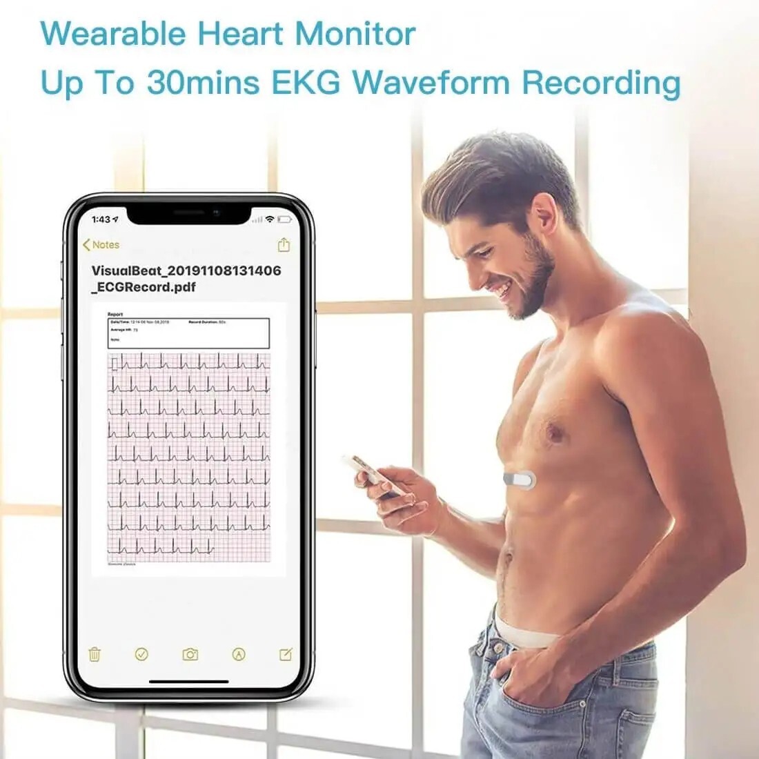 ANT+ Bluetooth Heart Rate Monitor Vibration Alert Rate Tracking Up To 24h