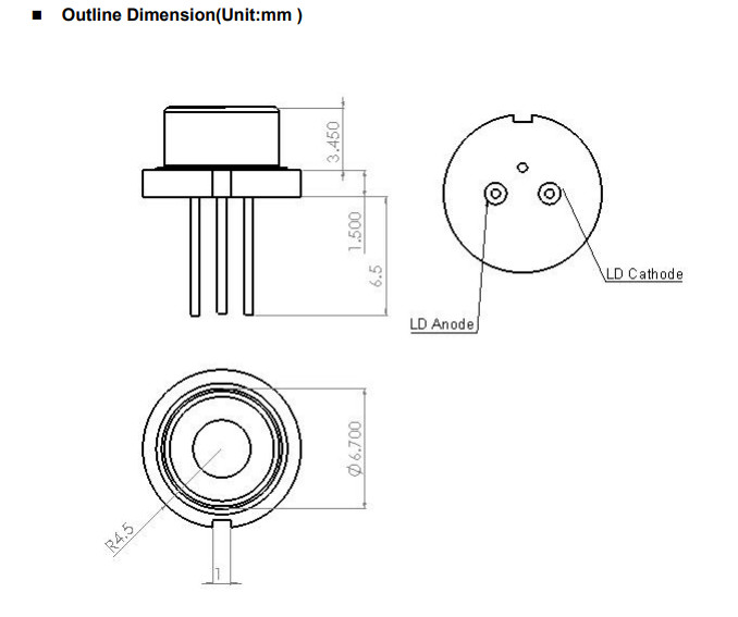 1PCS 808nm 5000mW Multimode Laser Diode Infrared