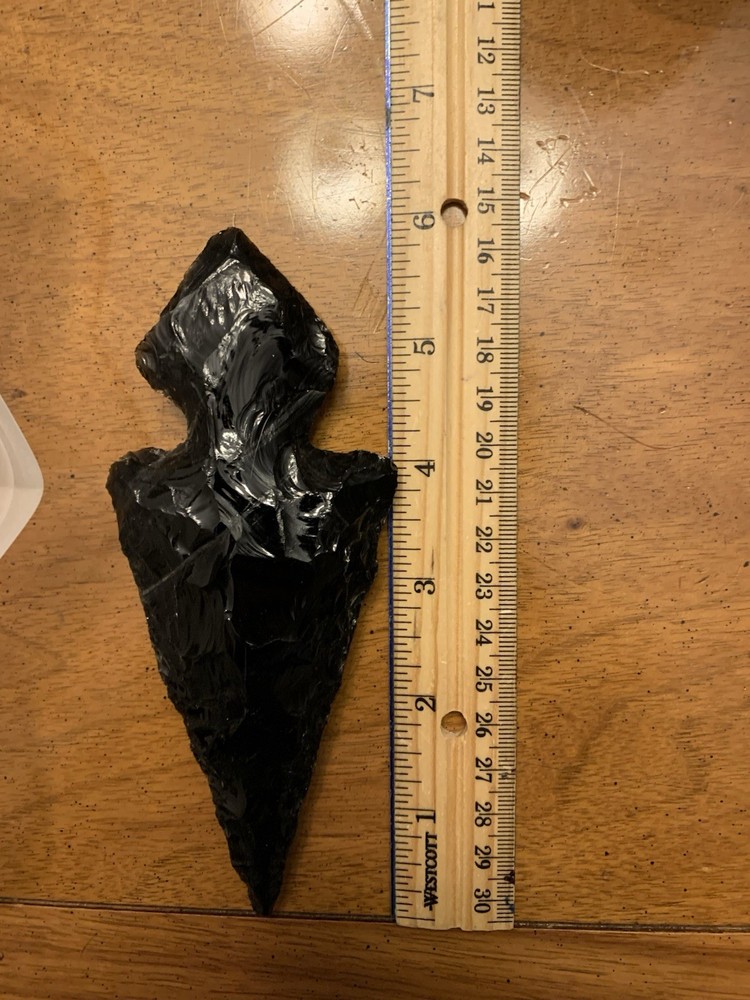 Black Obsidian 6 Inch Arrowhead